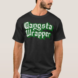 T-shirt Gangsta Wrapper Fun & Funny Christmas Holiday Grap