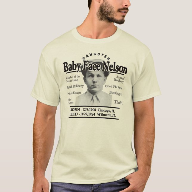 T-shirt Gangster Baby Face Nelson (Devant)