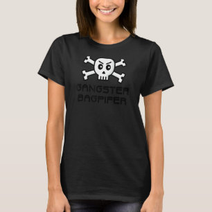 T-shirt Gangster Bagpiper Crâne et Mot croisé