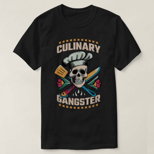 T-shirt Gangster culinaire, Cuisine (Design devant)