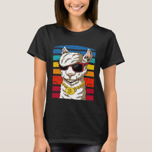 T-shirt Gangster Llama Bitcoin Mème Crypto pièce HODLer