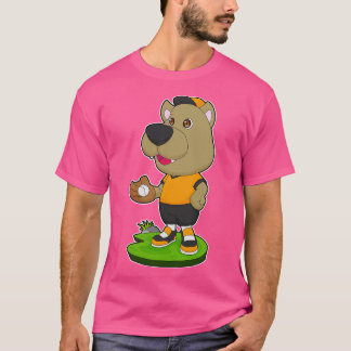 T-shirt Gant de baseball de chien