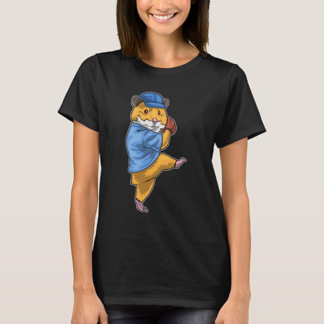 T-shirt Gant de baseball Hamster (Devant)