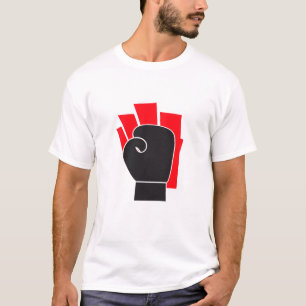 T-shirt Gant de boxe silhouette avec des rayons puissants