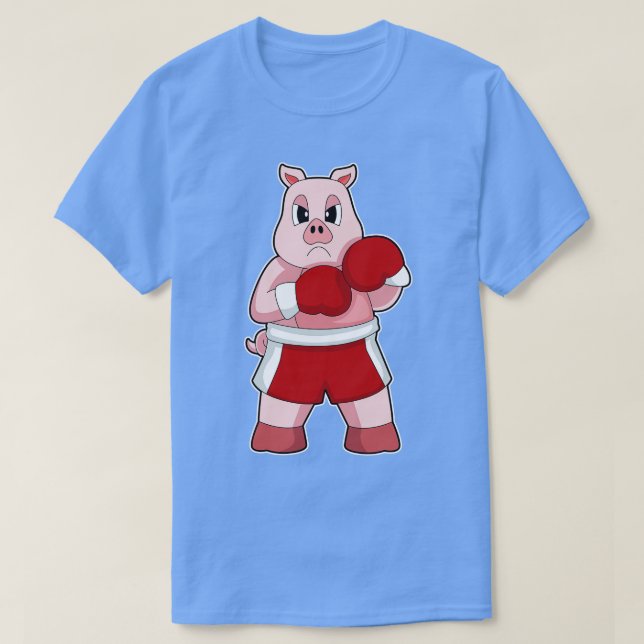 T-shirt Gants de boîte de porc Boxer Boxing (Design devant)