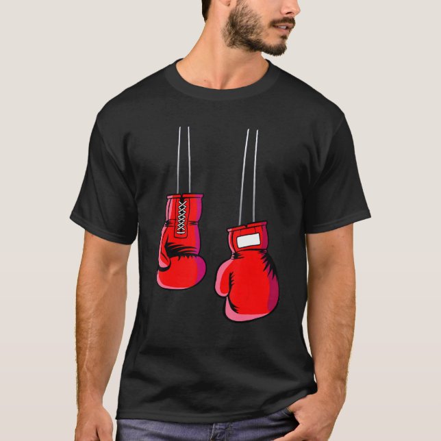 T-shirt Gants De Boxe cool Pour Boxer Combattez Hommes Fem (Devant)