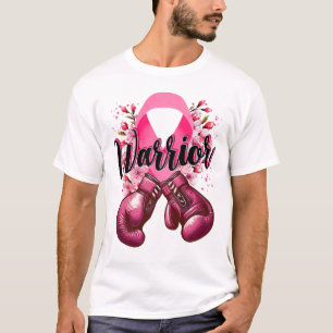 T-shirt Gants de boxe de guerrier Pink Ribbon Cancer du se
