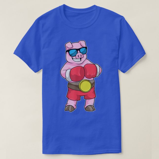 T-shirt Gants de boxe de porc Sports (Design devant)