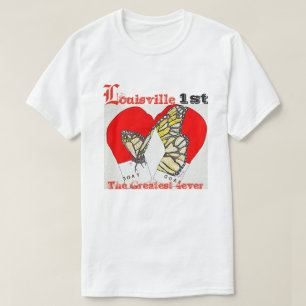T-shirt Gants de boxe rouges avec le papillon de monarque