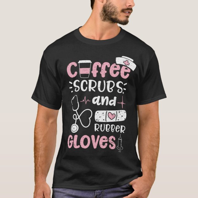 T-shirt Gants De Café Et De Caoutchouc (Devant)
