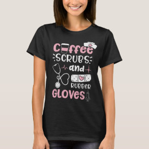 T-shirt Gants De Café Et De Caoutchouc