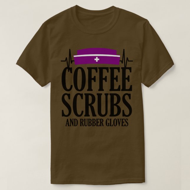T-shirt Gants de café et gants en caoutchouc 1 (Design devant)
