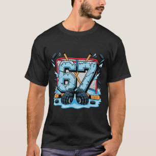 T-shirt Gants de patinoire Hockey 67 Drip Meme Six Seven S
