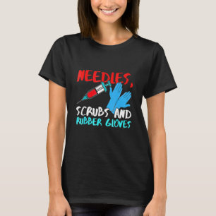 T-shirt Gants de soins infirmiers en latex de l'aiguille