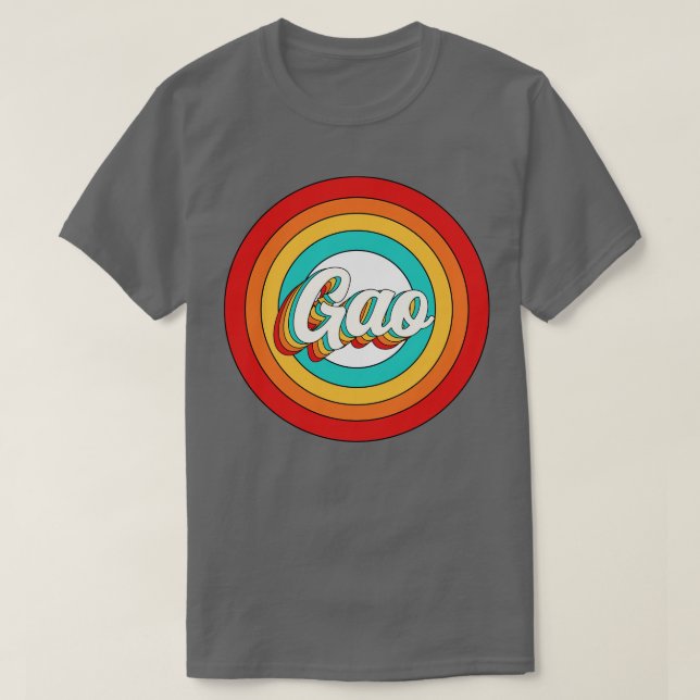 T-shirt Gao Nom Chemise Vintage Cercle Gao (Design devant)