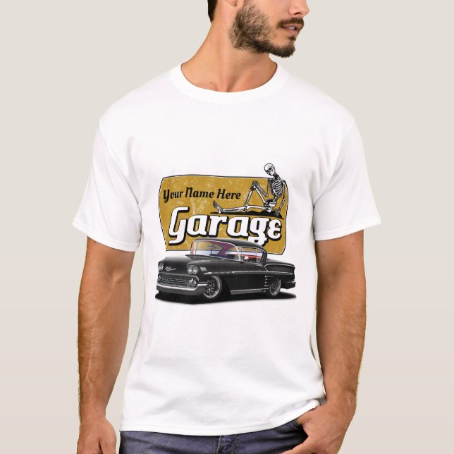 T-shirt Garage personnalisé d'impala (Devant)