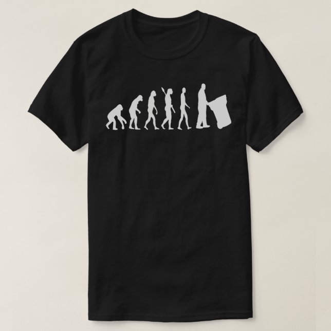 T-shirt Garbage Man Evolution Trash Bin Trash Truck Driver (Design devant)