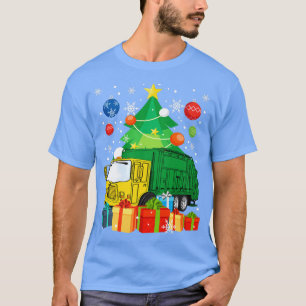 T-shirt Garbage Truck Christmas Tree Lights Ornament Decor