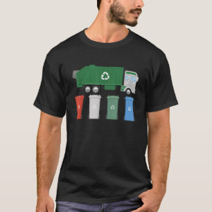 T-shirt Garbage Truck Corbeilles Garbage Day Garbage Tru
