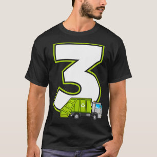 T-shirt Garbage Truck Costume Party 3e anniversaire garçon