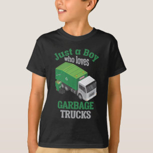 T-shirt Garbage Truck Loving Boy Toddler Cool Recyclage