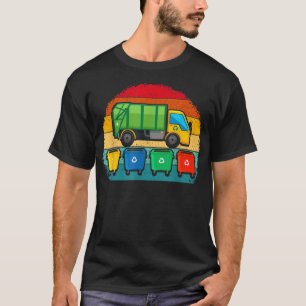 T-shirt Garbage Truck Retro Vintage Déchets Recycle Co