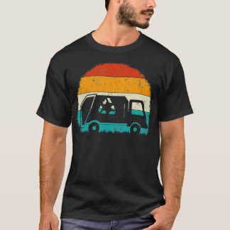 T-shirt Garbage Truck Retro Vintage Recycle Déchets Co