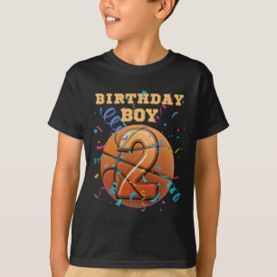 T-shirt Garçon 2e anniversaire Deux 2 ans Sketll Joueurs T