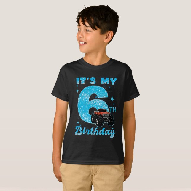 T-shirt Garçon 6 ans Cadeaux, 6e anniversaire Garçon (Devant entier)