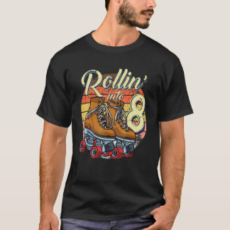 T-shirt Garçon 8ème Anniversaire tenue 8 ans fille rouler