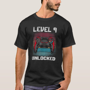 T-shirt Garçon 9 ans Niveau 9 débloqué Incroyable depuis 2