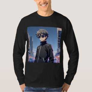 T-shirt Garçon Anime Cool avec des Lunettes de Soleil – Vi
