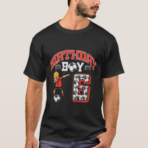 T-shirt Garçon Anniversaire 6 Football Dab 6ème Six Ans Bd