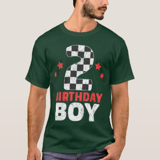 T-shirt Garçon Anniversaire Enfant 2 Deux Drapeau de Cours