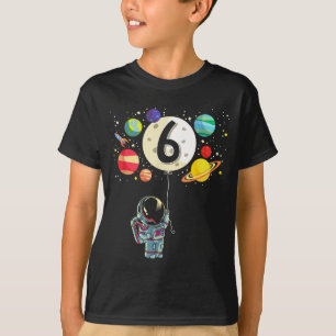 T-shirt garçon astronaute de 6 ans anniversaire 6ème anniv