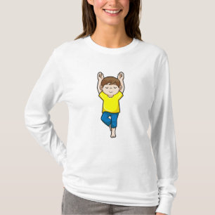 T-shirt Garçon au Yoga Exercices d'étirement