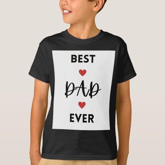 T-shirt garçon avec message conçu (meilleur père j (Devant)