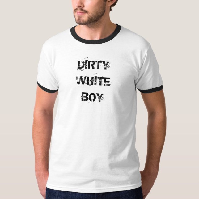 T-shirt Garçon blanc sale (Devant)