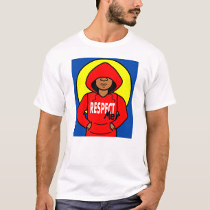 T-shirt Garçon d'Afro-américain de bande dessinée porta