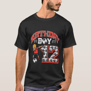 T-shirt Garçon d'anniversaire 12 Football Dab 12ème année