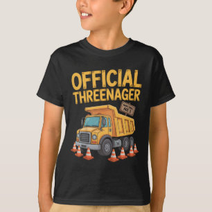 T-shirt Garçon d'anniversaire de trois ans Threenager Cons