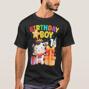 T-shirt Garçon de 10 ans pour son anniversaire 10ème Vache