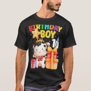 T-shirt Garçon de 10 ans pour son anniversaire 10ème Vache