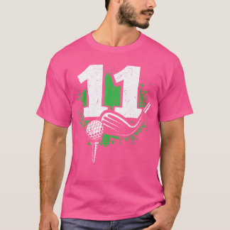 T-shirt Garçon de 11 ans joueur de golf pour son anniversa