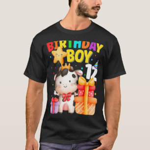 T-shirt Garçon de 12 ans pour son anniversaire 12e Vache A