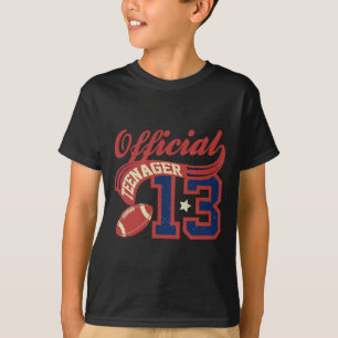 T-shirt Garçon de 13 ans, adolescent officiel 13 ans