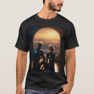 T-shirt garçon de 18 ans et fille blonde de 18 ans