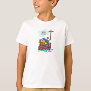 T-shirt Garçon de baptême Arche de Noé, Personnalisé Anima