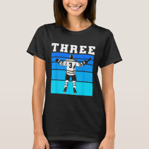 T-shirt Garçon de hockey 3e anniversaire Trois anniversair