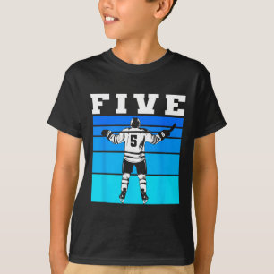 T-shirt Garçon de hockey 5e anniversaire Cinq anniversaire